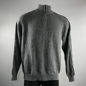 American Rag Cotton knit zipper collar sweater gray Size XXL